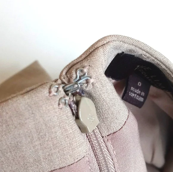 Limited Women's Sand Beige Neutral Tailored Lined Straight Pencil Skirt 0 - Picture 7 of 15